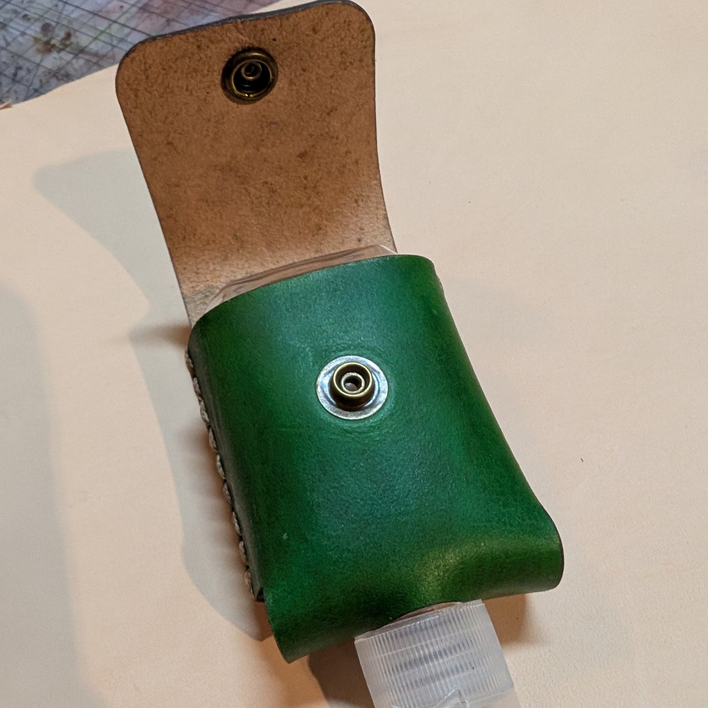 Handcrafted Leather Hand Sanitizer Pouch