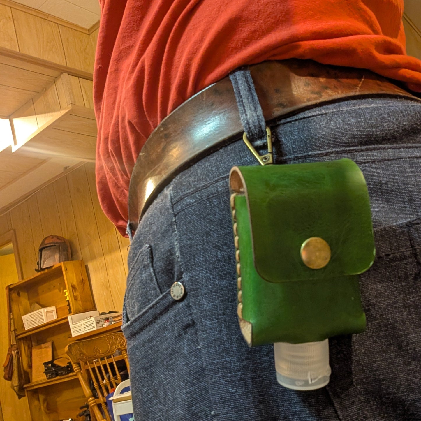 Handcrafted Leather Hand Sanitizer Pouch