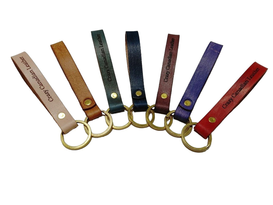 Crazy Canadian Key Strap Made of High Quality Belt and Veg Tan Leathers 3/4