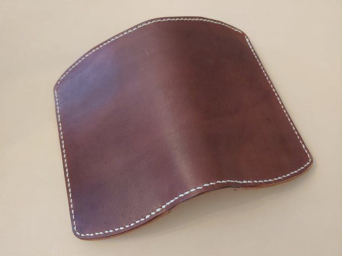 Hipster Wallet  Hand Crafted in Vegtable Tanned Leather.  Currently one piece available, more coming soon!  Medium Brown Exterior, Natural Interior  Features main cash pocket, coin pouch and 4 card pockets.